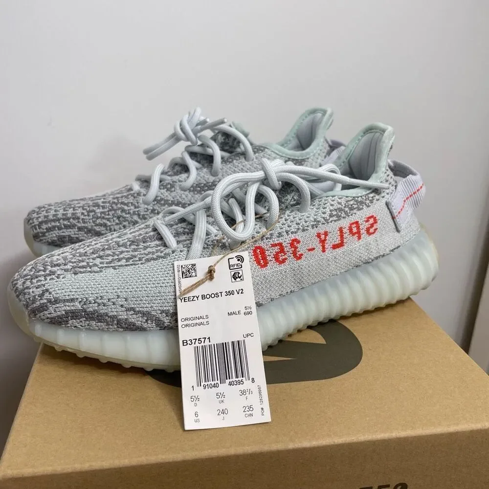 NEW Adidas Yeezy Boost 350 V2 Blue Tint Mens Size 6 / 7.5 Womens GW3773 NWT Box